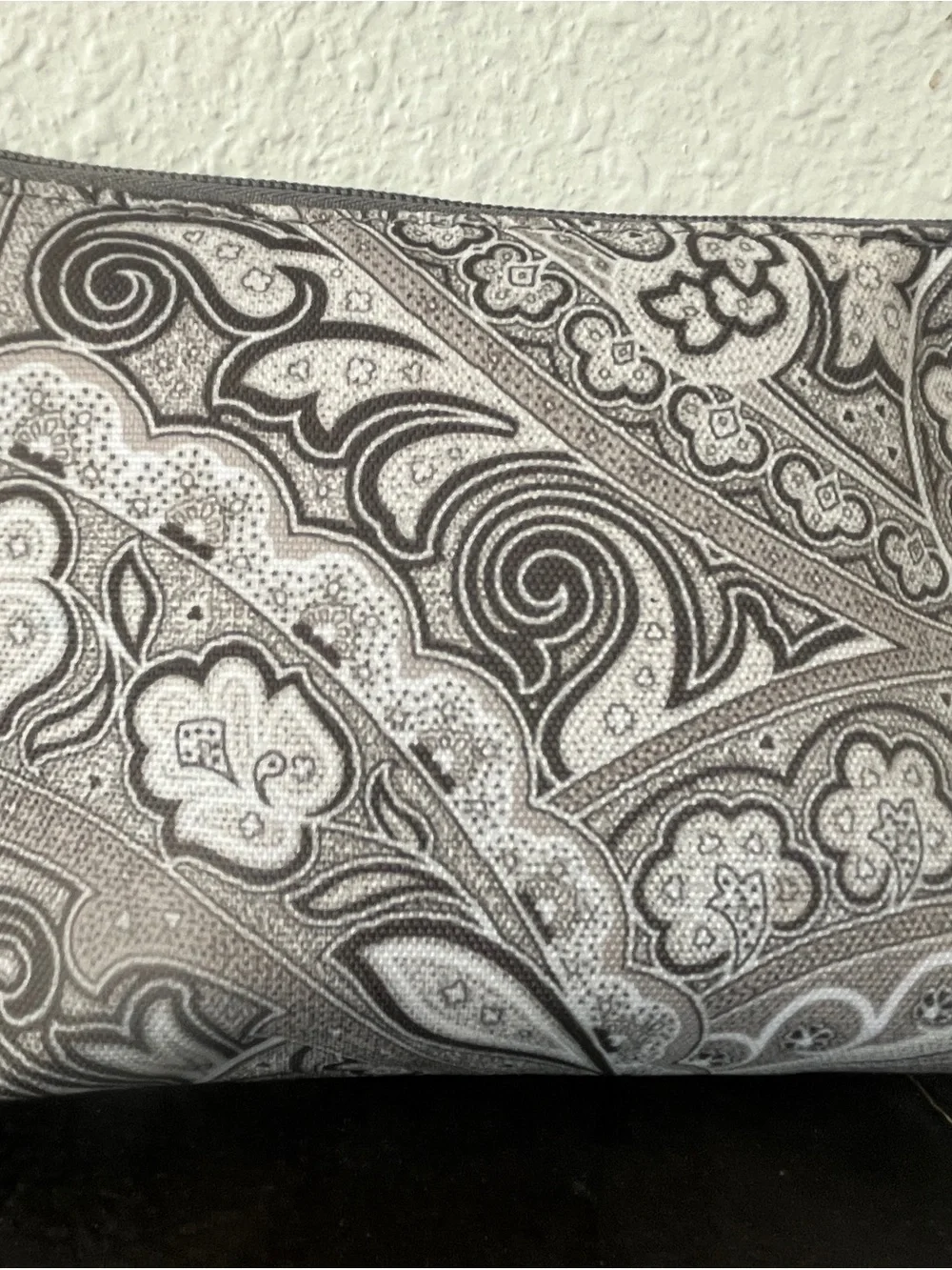 Etro Paisley Cosmetic Pouch in Gray and Cream
